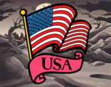 Dibujo Bandera de los Estados Unidos pintado por julyg