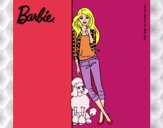 Barbie con cazadora de cuadros