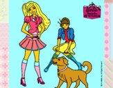 Barbie con su perrito y una amiga