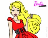 Dibujo Barbie con su vestido con lazo pintado por 2530