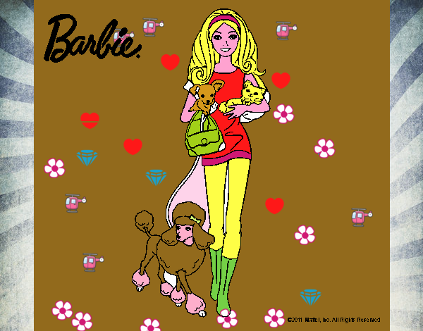 Barbie con sus mascotas