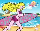 Barbie corre al agua