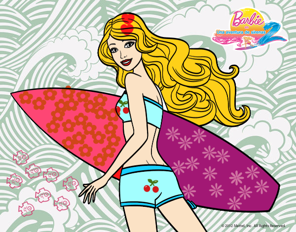 Barbie surfera