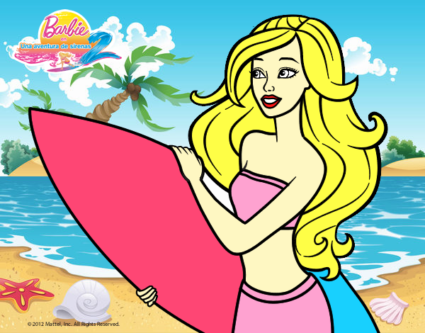 Barbie va a surfear