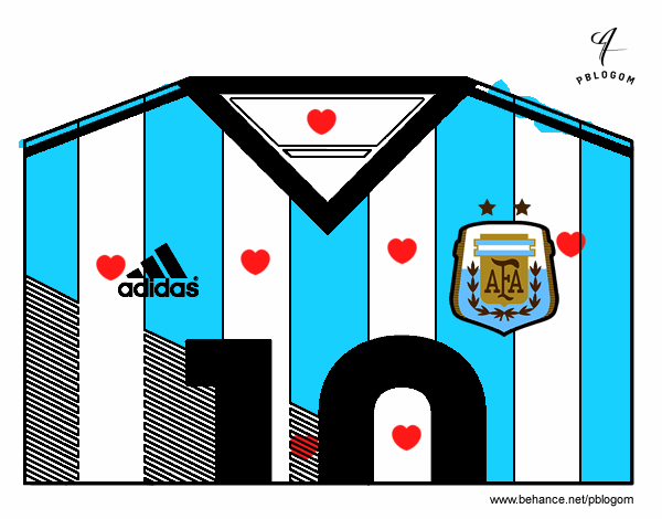 Camiseta del mundial de fútbol 2014 de Argentina