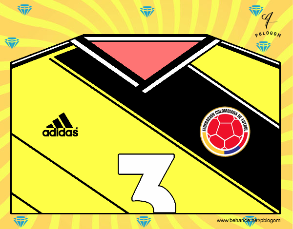 Camiseta del mundial de fútbol 2014 de Colombia