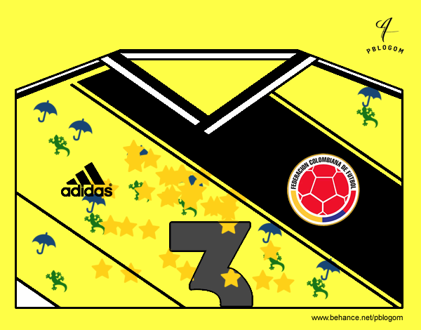 Camiseta del mundial de fútbol 2014 de Colombia