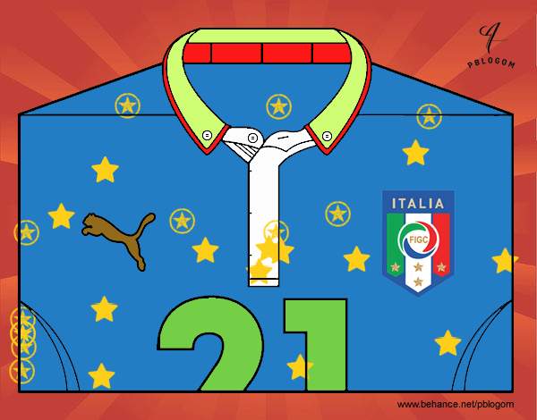 Camiseta del mundial de fútbol 2014 de Italia