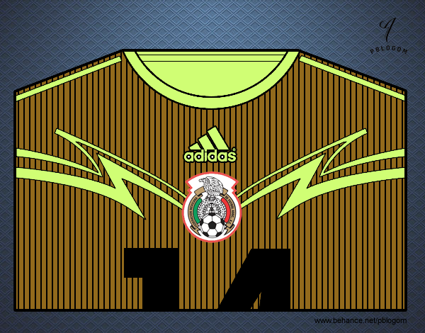 Camiseta del mundial de fútbol 2014 de México