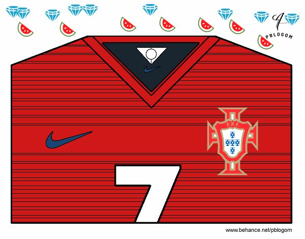 Camiseta del mundial de fútbol 2014 de Portugal