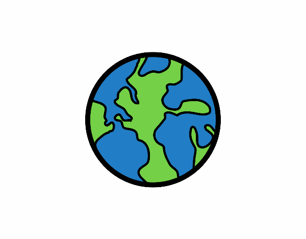 Dibujo El planeta tierra pintado por esmerlyn