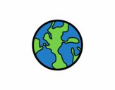 Dibujo El planeta tierra pintado por esmerlyn
