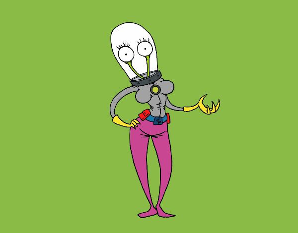 Dibujo Extraterrestre mujer pintado por nirvanna