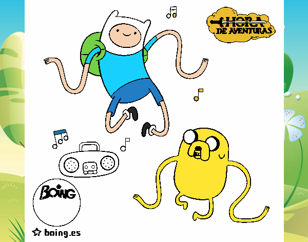 Finn y Jake escuchando música