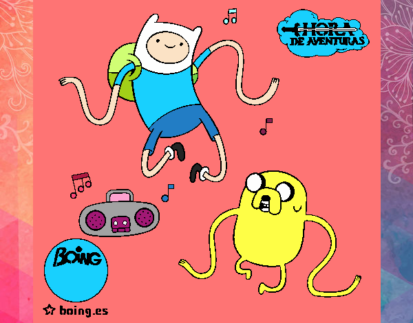 Finn y Jake escuchando música