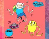 Finn y Jake escuchando música