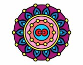 Dibujo Mandala meditación pintado por colibri49