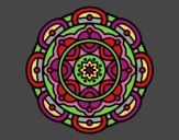 Dibujo Mandala para la relajación mental pintado por blanca