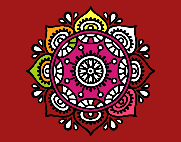 Dibujo Mandala para relajarse pintado por Guilletrs