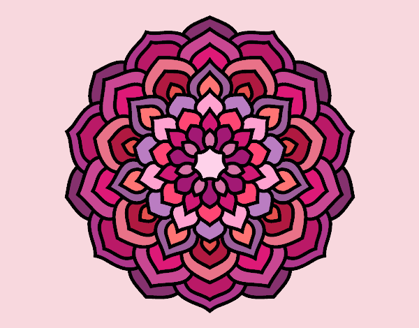 Dibujo Mandala pétalos de flor pintado por maria787