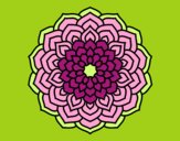 Dibujo Mandala pétalos de flor pintado por macri