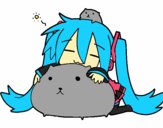 Miku con gatitos