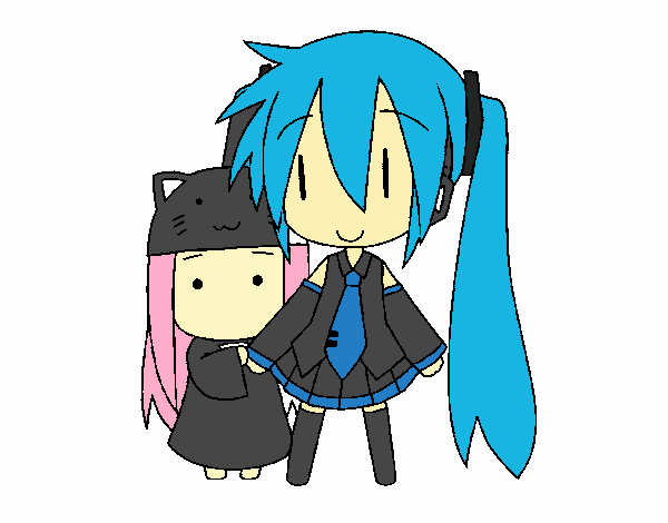 Miku y Kasane Chibi