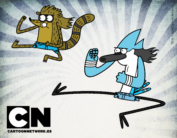 Mordecai y Rigby karatekas