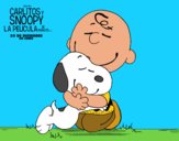 Snoopy y Carlitos abrazados