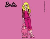 Dibujo Barbie con cazadora de cuadros pintado por amalia