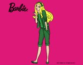 Dibujo Barbie con look casual pintado por amalia