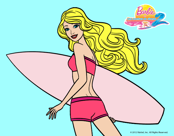 Barbie surfera