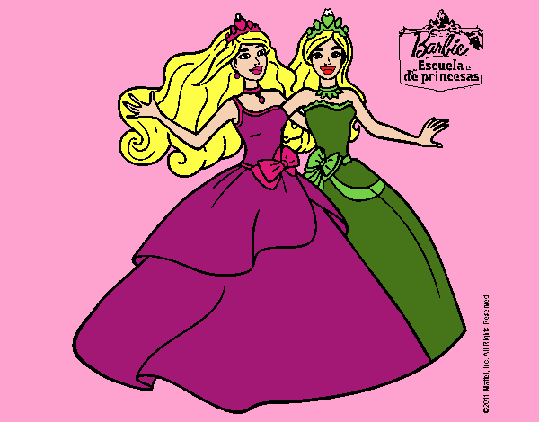 Barbie y su amiga súper felices