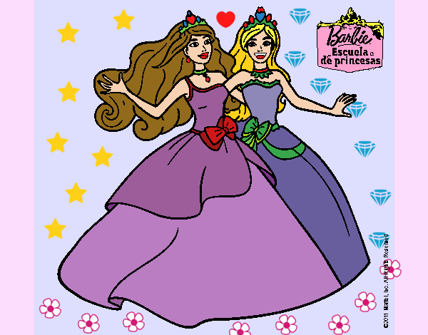 Barbie y su amiga súper felices