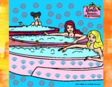 Barbie y sus amigas en el jacuzzi