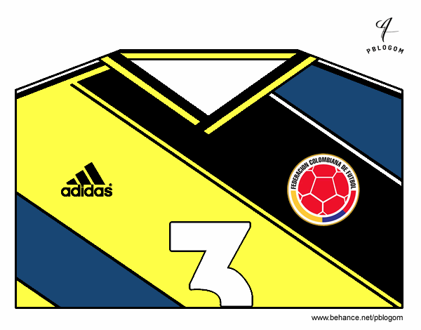 Camiseta del mundial de fútbol 2014 de Colombia