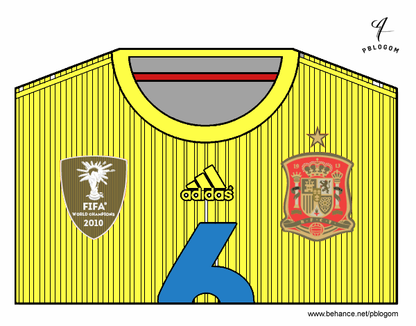 Camiseta del mundial de fútbol 2014 de España