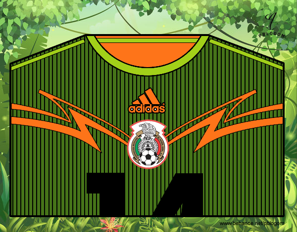 Camiseta del mundial de fútbol 2014 de México