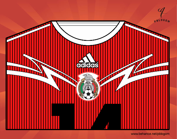 Camiseta del mundial de fútbol 2014 de México