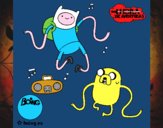 Finn y Jake escuchando música