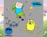 Finn y Jake escuchando música