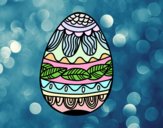 Dibujo Huevo de Pascua estampado vegetal pintado por yayo4