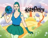 Dibujo Katy Perry con piruleta pintado por Natat