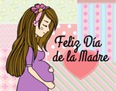 Mamá embarazada en el día de la madre