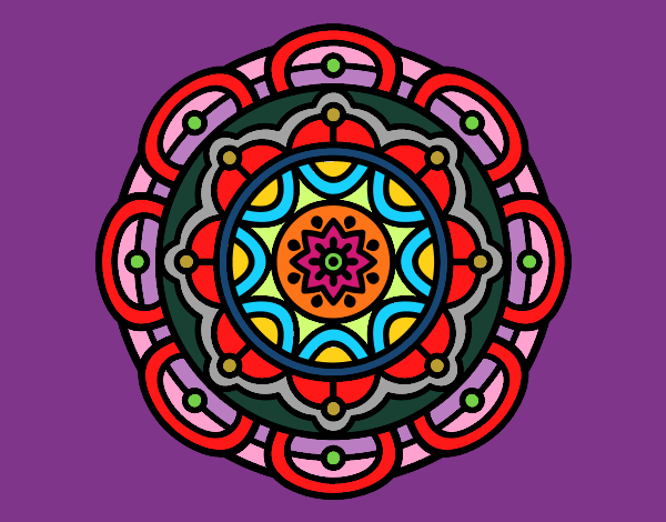 Dibujo Mandala para la relajación mental pintado por Julia05