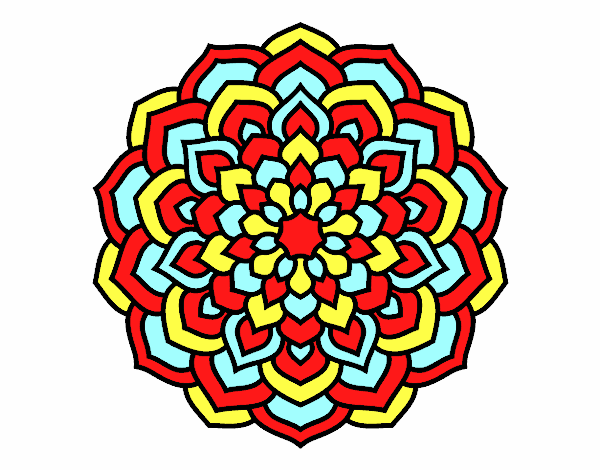 Dibujo Mandala pétalos de flor pintado por Julia05