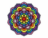 Dibujo Mandala pétalos de flor pintado por queyla