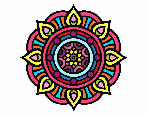 Mandala puntos de fuego