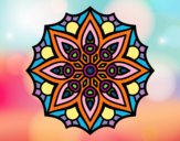 Dibujo Mandala simetría sencilla pintado por Andreeeeee