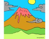 Dibujo Monte Fuji pintado por RMartinez